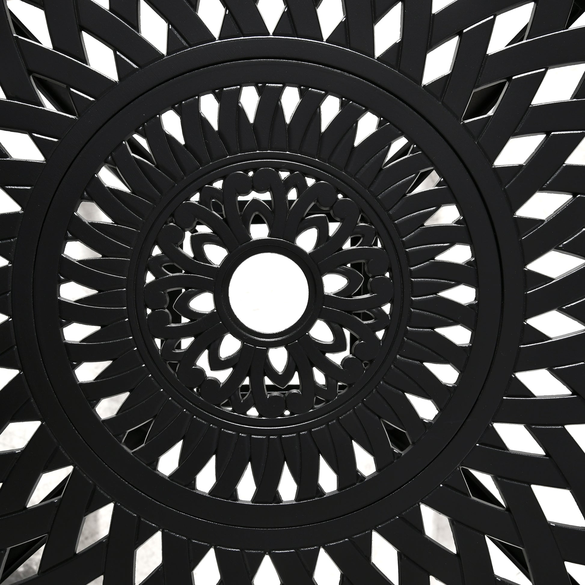 Outsunny 30" Round Patio Table - Durable Aluminum Outdoor Bistro Set