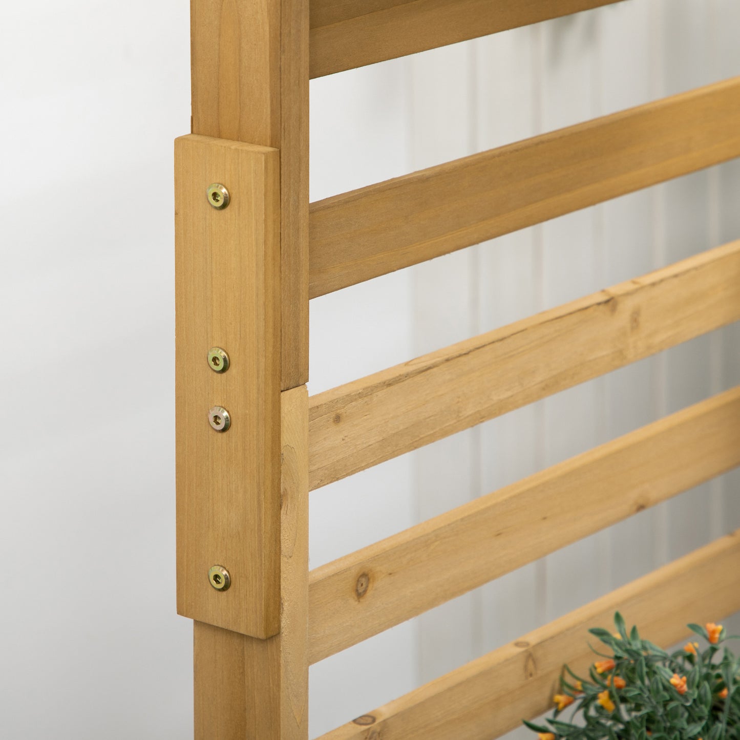 Natural Wood Garden Trellis Stand for Patio and Porch Outdoor Planters