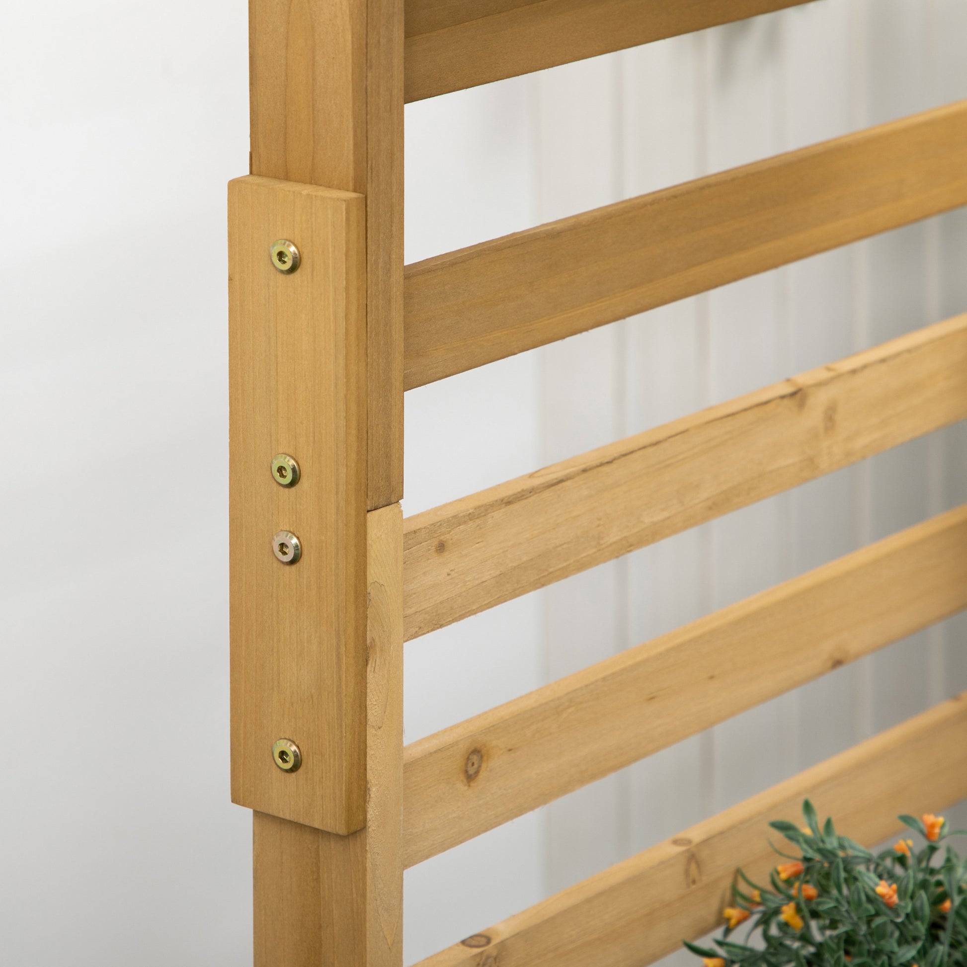 Natural Wood Garden Trellis Stand for Patio and Porch Outdoor Planters