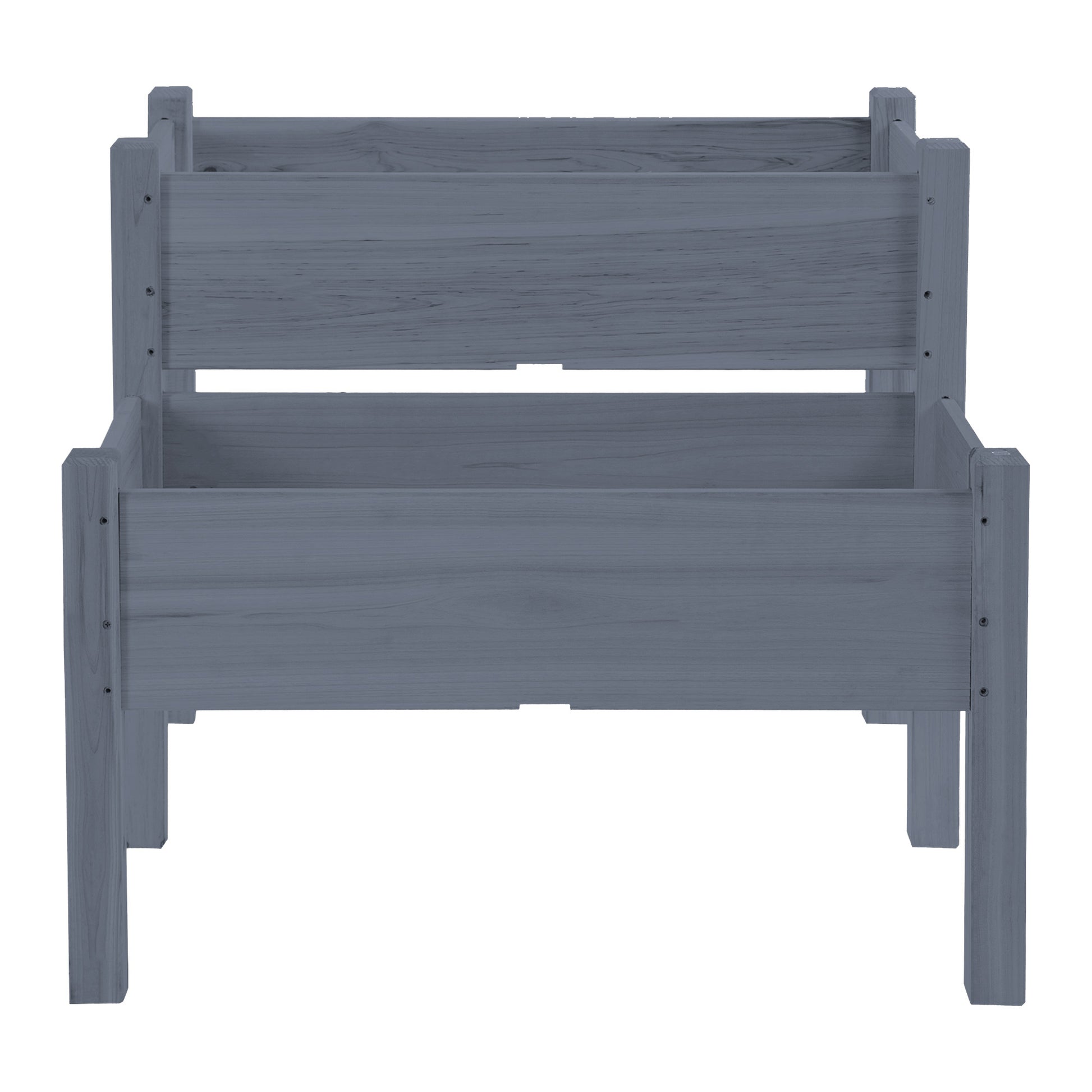 Two Tier Raised Garden Planter Box for Patio & Garden Vegetables Wood
