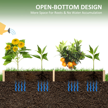 Wooden Raised Garden Bed 96" - 2 Planter Boxes Outdoor