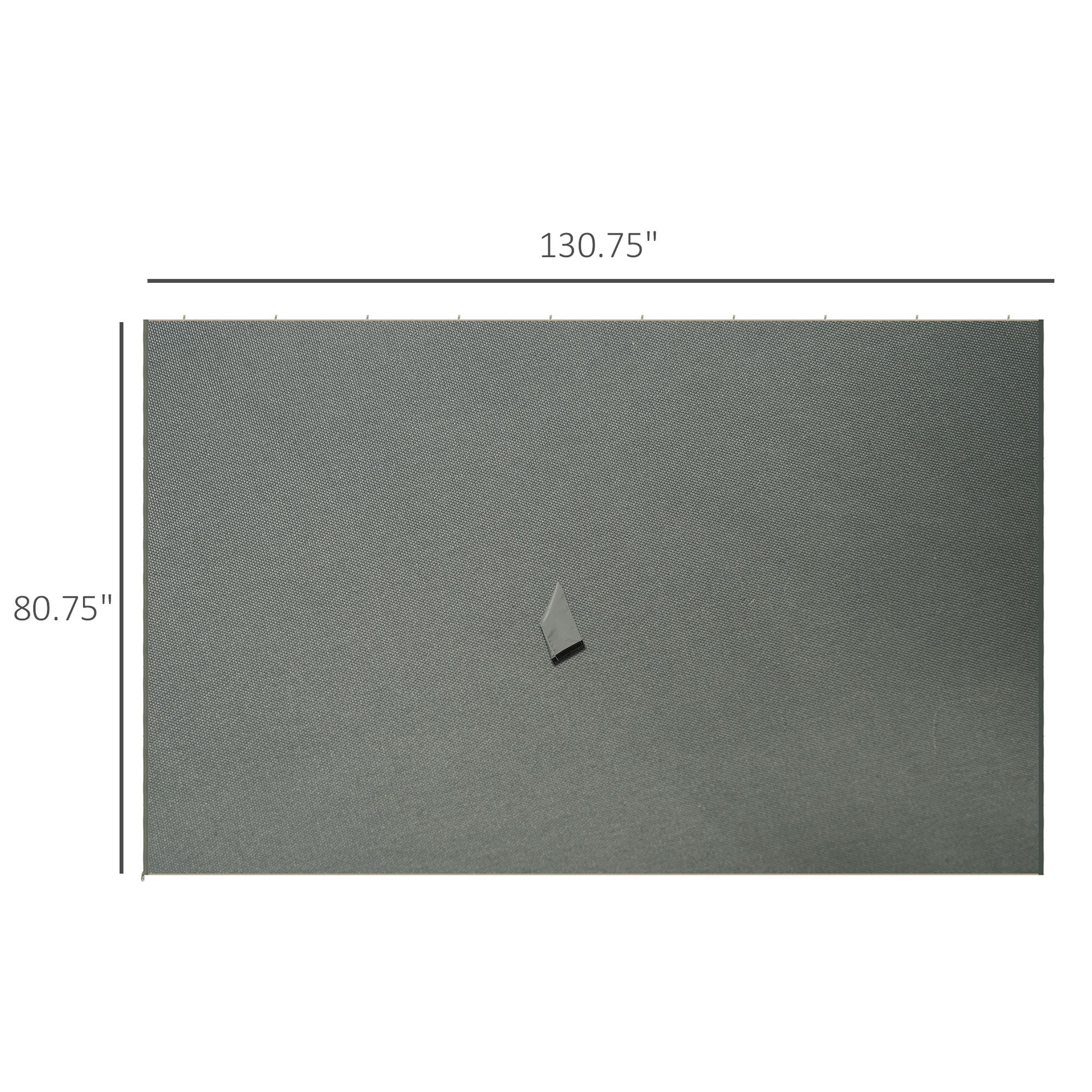 Dark Gray Outdoor Gazebo Curtain Replacement Panels for Garden Shade