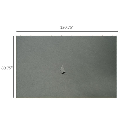 Dark Gray Outdoor Gazebo Curtain Replacement Panels for Garden Shade