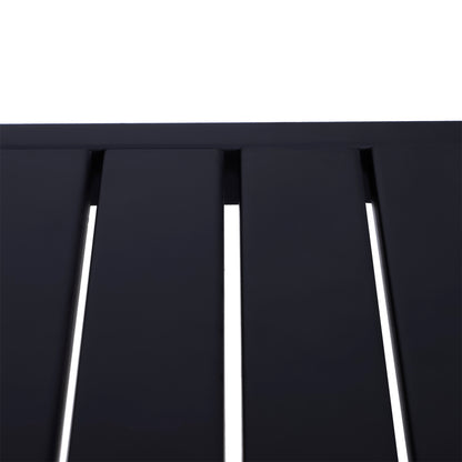 Outsunny 3-Piece Patio Bar Set - Black Steel & Wicker