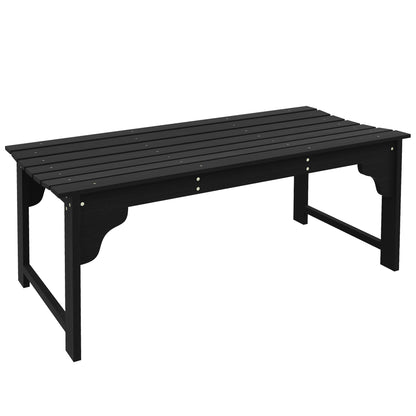 Outsunny Wooden Garden Bench - Black, 45.3" L x 19.8" W
