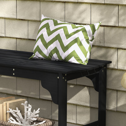 Outsunny Wooden Garden Bench - Black, 45.3" L x 19.8" W