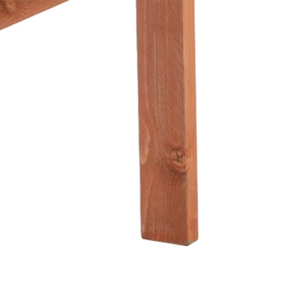 Outsunny Orange Wood Patio Bench with Table - 59.8"L
