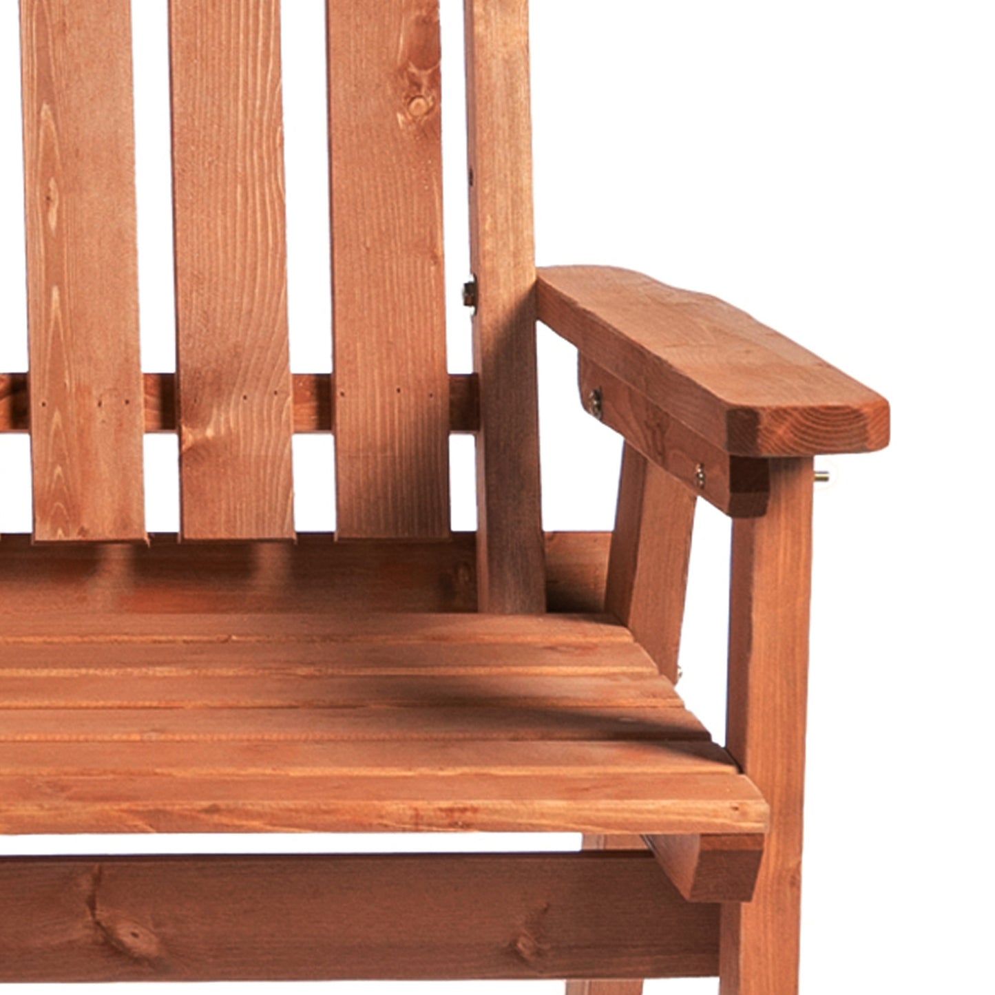 Outsunny Orange Wood Patio Bench with Table - 59.8"L