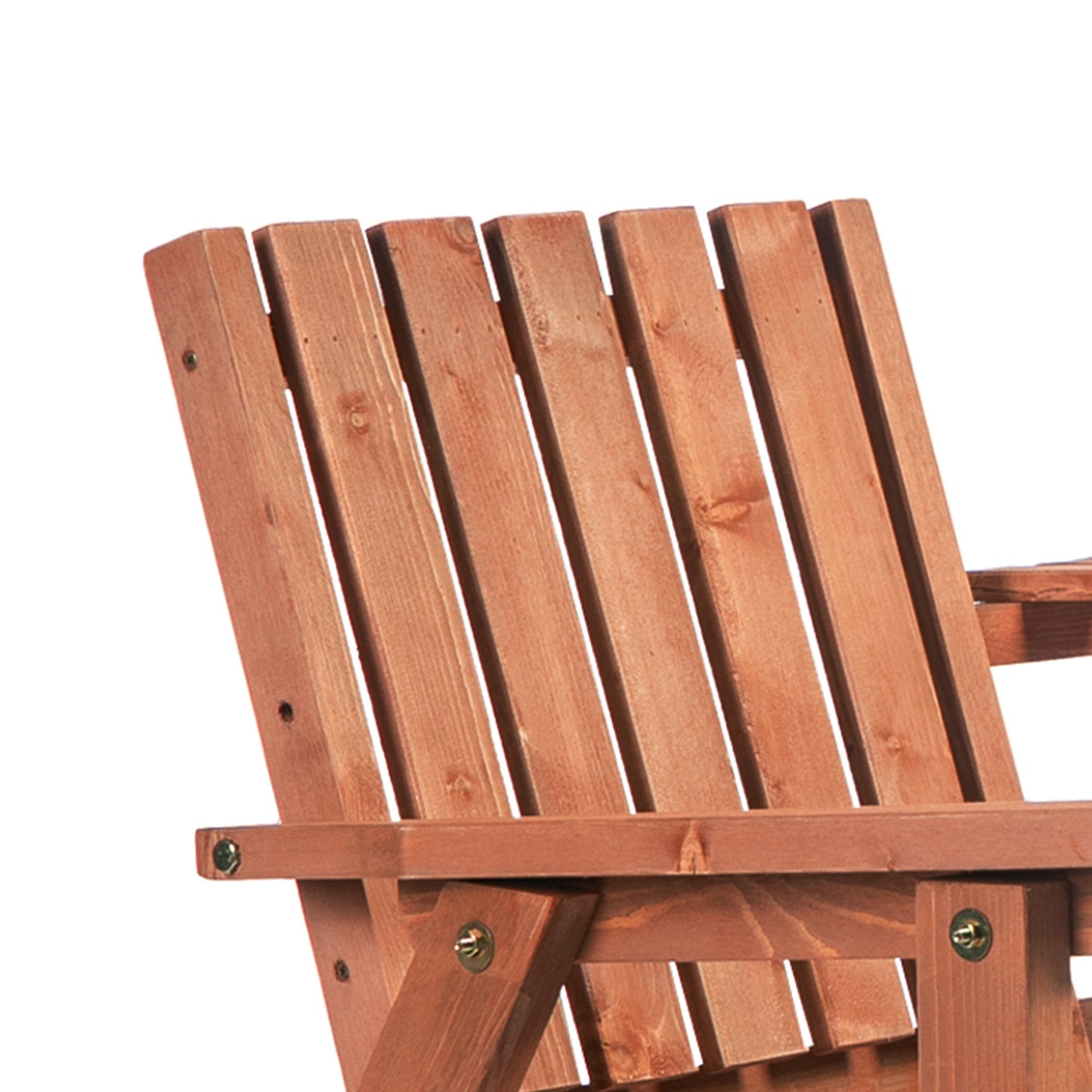 Outsunny Orange Wood Patio Bench with Table - 59.8"L
