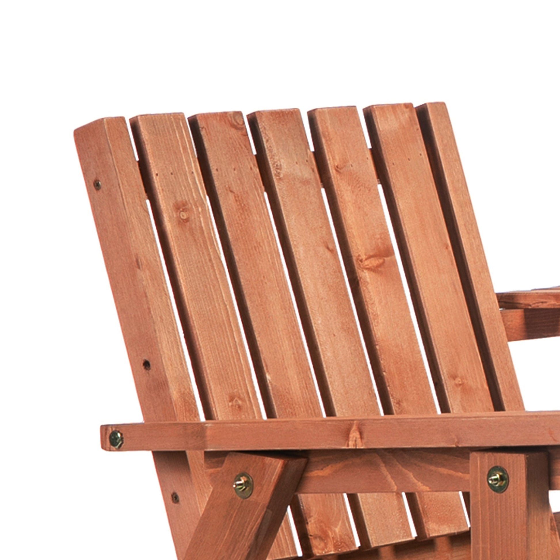 Outsunny Orange Wood Patio Bench with Table - 59.8"L