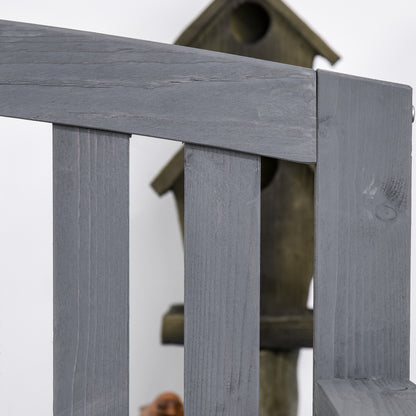 Gray Wood 2-Seater Patio Bench - Porch & Garden Design