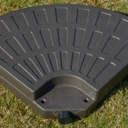 Coffee Cantilever Umbrella Base - 4 Piece Outdoor Weight