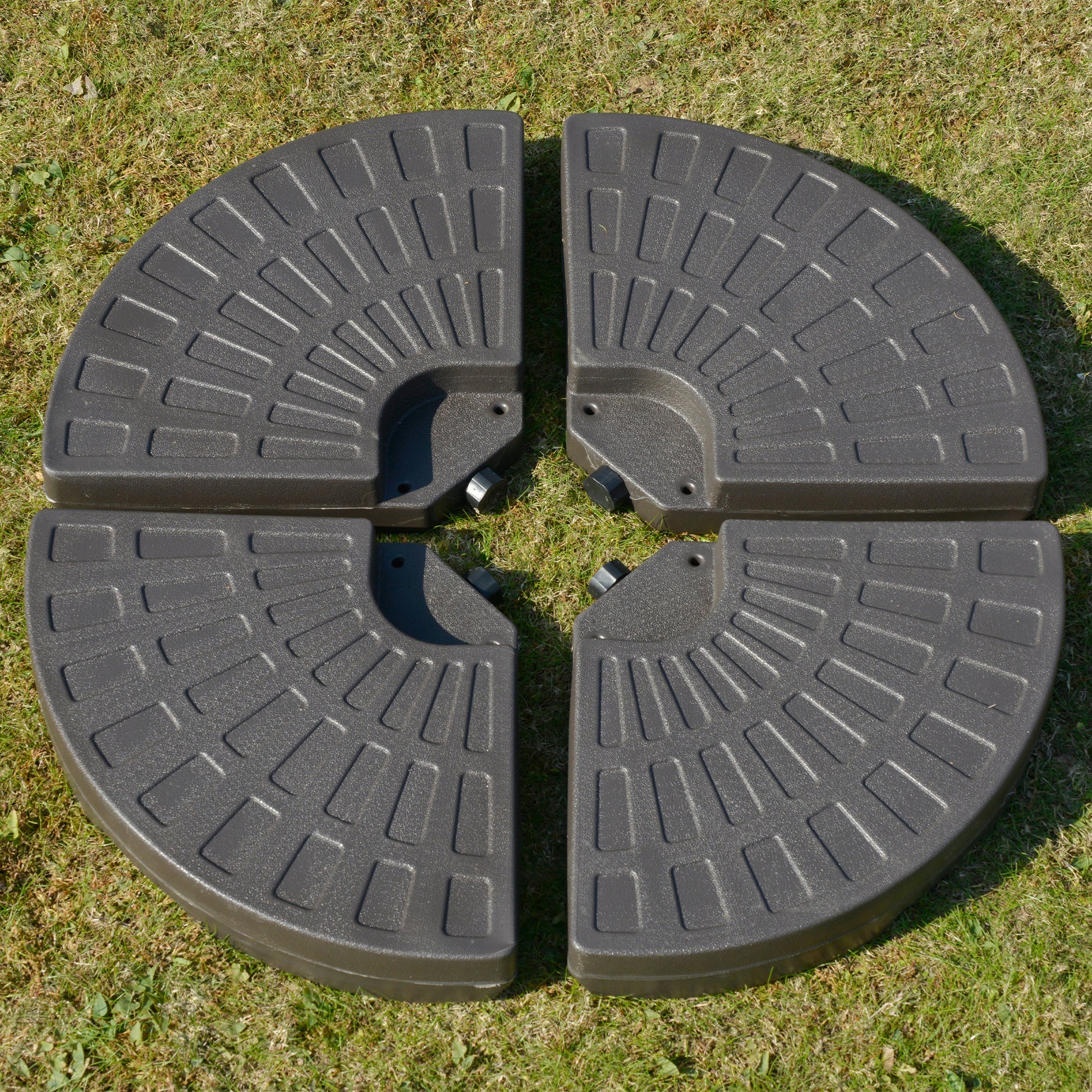 Coffee Cantilever Umbrella Base - 4 Piece Outdoor Weight