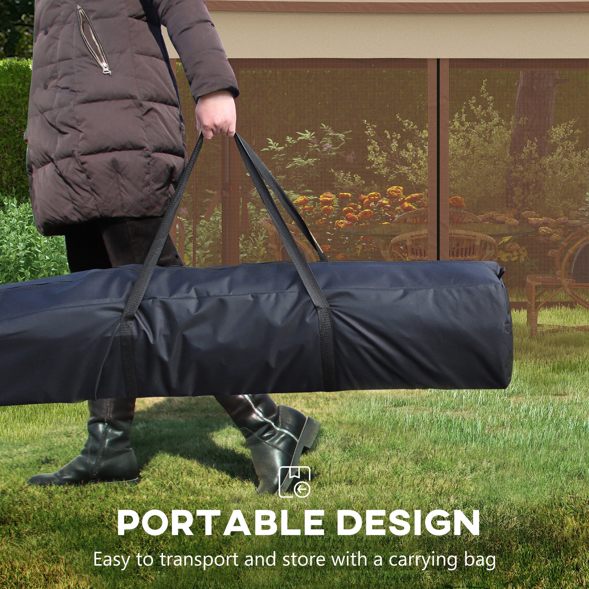 11' x 11' Pop Up Patio Gazebo - Outdoor Shade Shelter