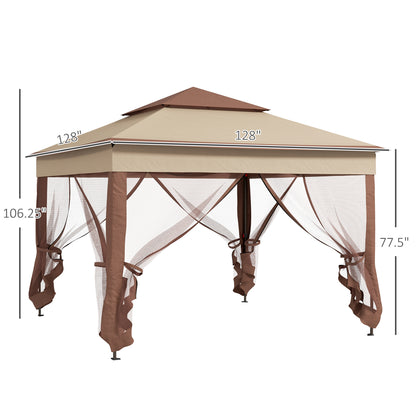 11' x 11' Pop Up Patio Gazebo - Outdoor Shade Shelter