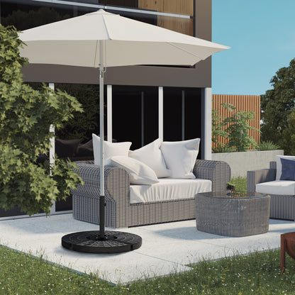 Black Steel Outdoor Market Umbrella Base for Patio & Garden Use