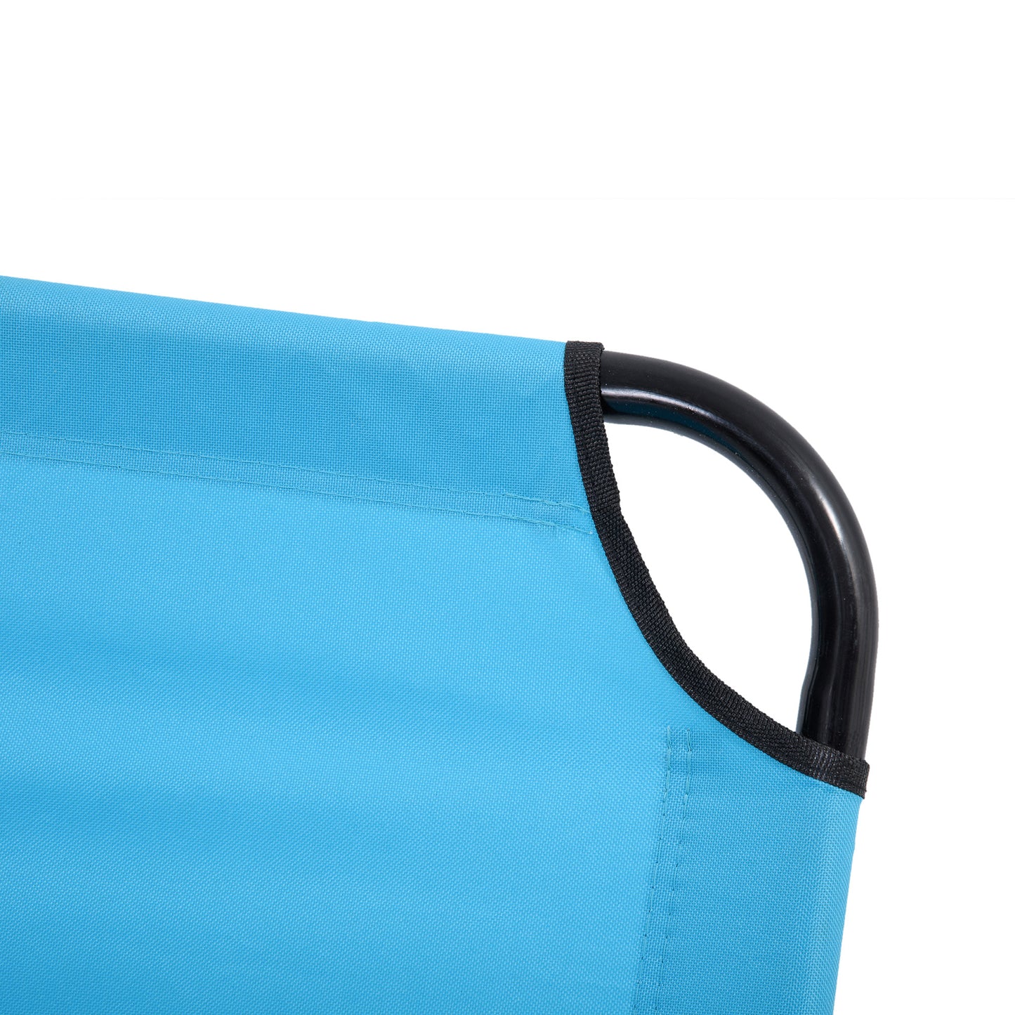 Blue Steel Outdoor Lounge Chair for Poolside Relaxation and Patio Use