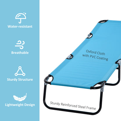Blue Steel Outdoor Lounge Chair for Poolside Relaxation and Patio Use