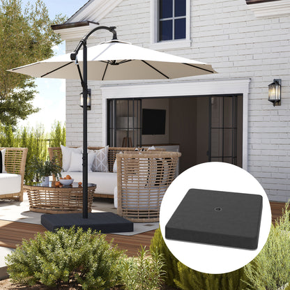 Heavy Duty Outdoor Umbrella Base Weights - 4 Piece Set, Weather-Resistant Cover for