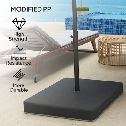 Heavy Duty Outdoor Umbrella Base Weights - 4 Piece Set, Weather-Resistant Cover for