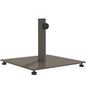 Outsunny Square Patio Umbrella Base, 29 lbs Metal Umbrella Stand Base with Adjustable Pads, Patio Umbrella Holder for 1.5"/1.9" Poles, Brown