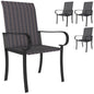 Outsunny Set of 4 Outdoor Wicker Dining Chairs, All-Weather Rattan Armchairs with Armrests, Steel Frame, Highback and Deep Seating, Brown