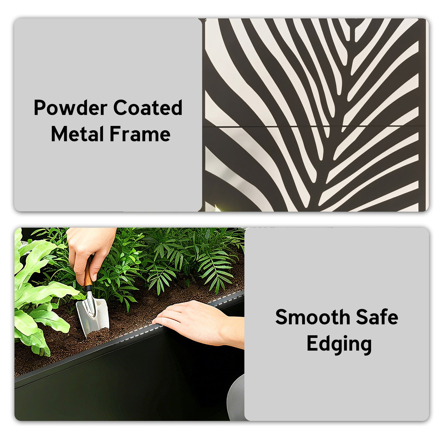 Outsunny Metal Planter Box with Trellis - Weather-Resistant Privacy Planter