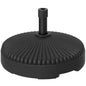 Outsunny Round Patio Umbrella Base Holder Outdoor Umbrella Stand, Filled Up to 62lbs with Sand or 51lbs with Water for Garden Poolside, Black