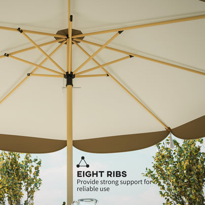 8.7ft White Patio Umbrella - UPF 50+ Shade for Deck & Backyard
