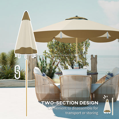 8.7ft White Patio Umbrella - UPF 50+ Shade for Deck & Backyard