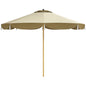 Outsunny 9FT Patio Umbrella, UPF 50+ Outdoor Market Umbrella with 8 Ribs, Vented Outdoor Table Umbrella for Deck, Backyard and Lawn, Cream White