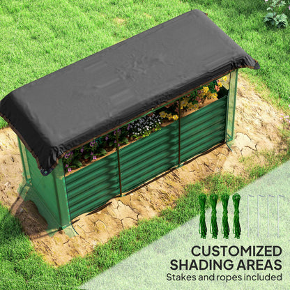 Green HDPE Raised Garden Bed with Crop Cage for Outdoor Planting