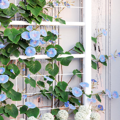 White Steel Raised Garden Bed with Trellis - 35.4"L