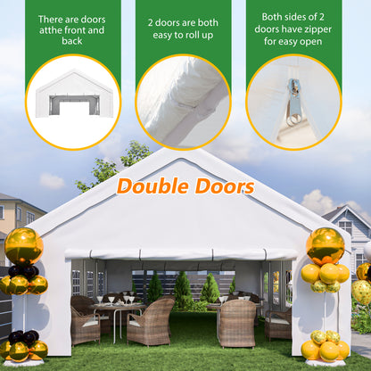 20x32 FT Party Tent - White Metal Canopy for Weddings & Events