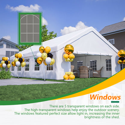 20x32 FT Party Tent - White Metal Canopy for Weddings & Events