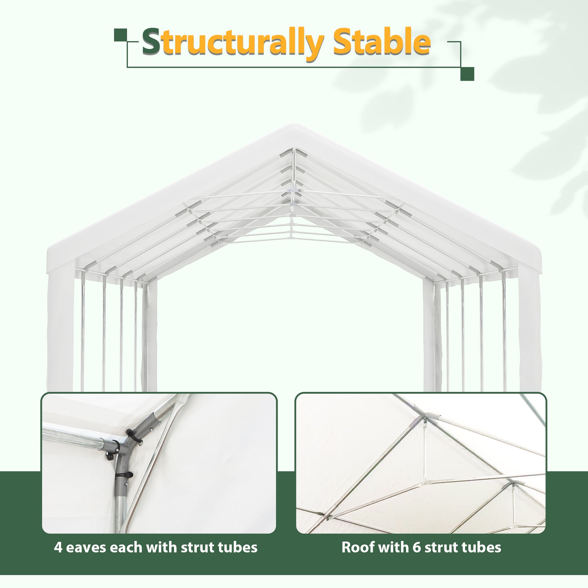 16x32 White Metal Party Tent - Outdoor Canopy for Weddings & Events