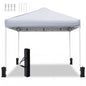 10x10 Pop Up Canopy Tent, Ivory White Steel Frame, Silver-Coated Top UPF50+ Water Resistant, 3 Adjustable Heights (5.8-6.4ft), Includes Sandbags Stakes Ropes Carry Bag for Market Camping Beach