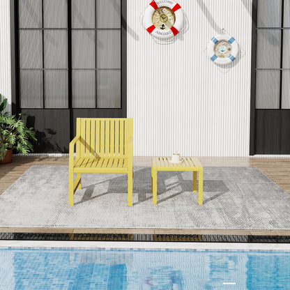 Yellow 2-Piece Patio Set - Weather Resistant Furniture
