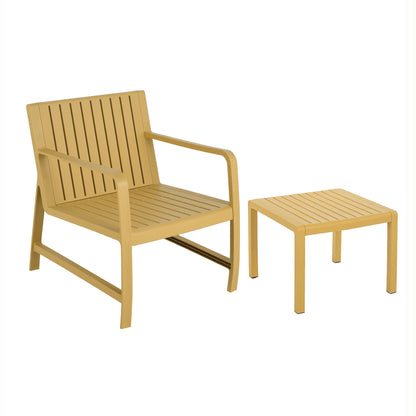 Yellow 2-Piece Patio Set - Weather Resistant Furniture