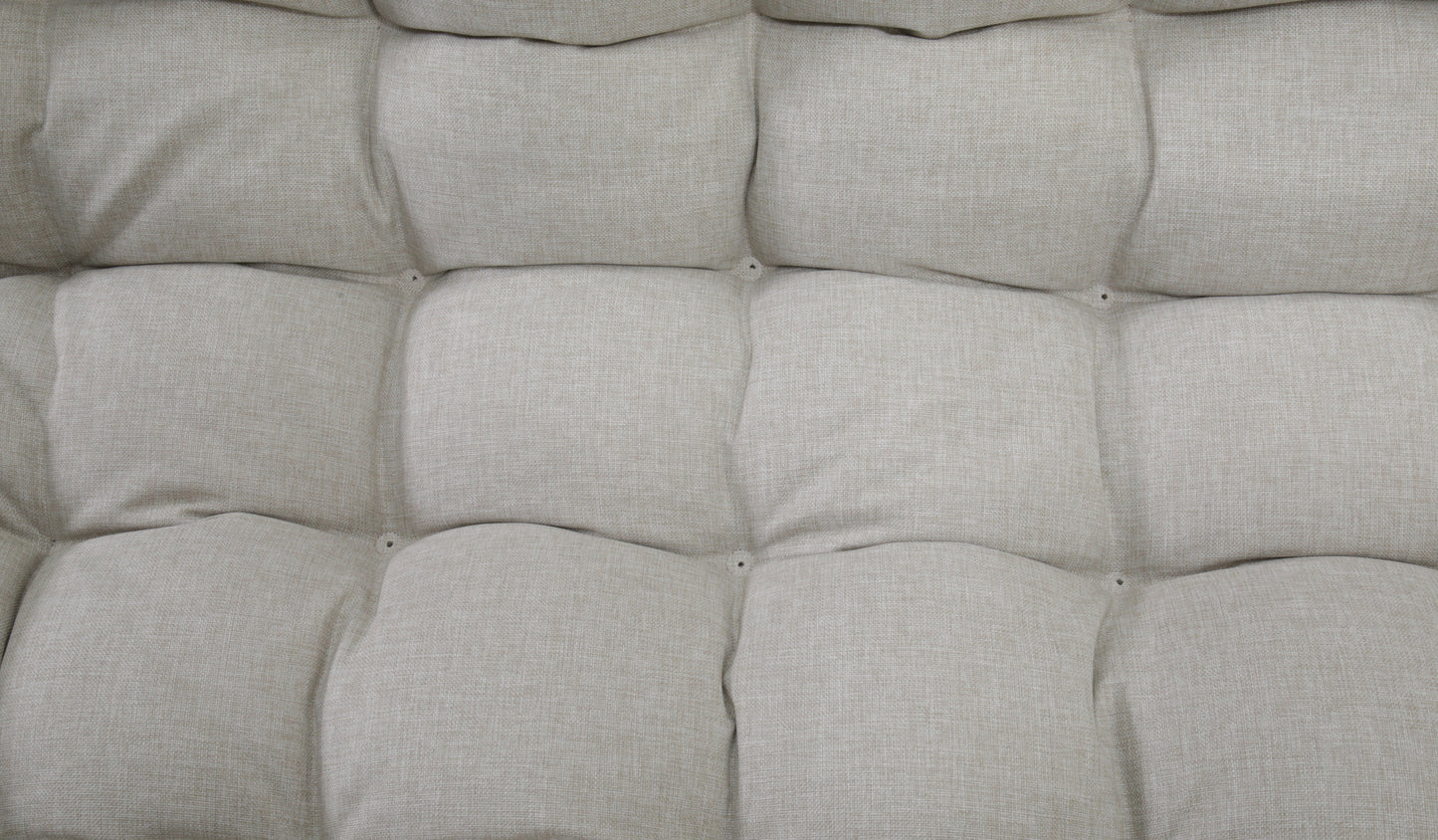 Brown Steel Rattan Loveseat - Outdoor Patio Furniture