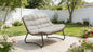 Patio Loveseat Sofa, Outdoor Wicker Loveseat with Luxury Thick Cushion, All-Weather Patio Furniture Set, Outdoor Glider Bench for Garden Balcony Backyard