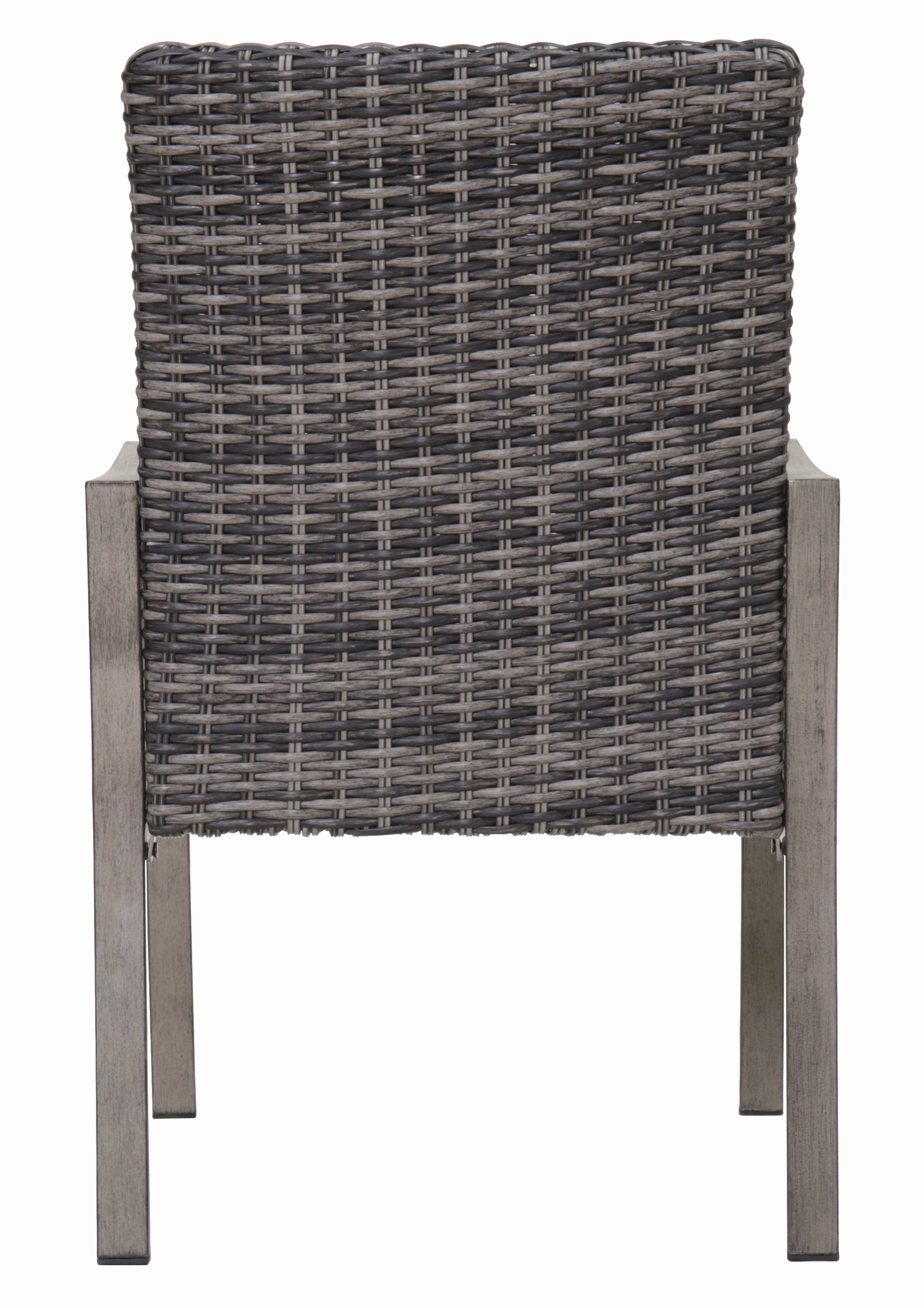 Brown White Outdoor Dining Chairs - 2 Piece Patio Set