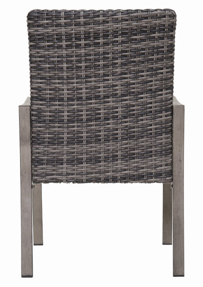 Brown White Outdoor Dining Chairs - 2 Piece Patio Set