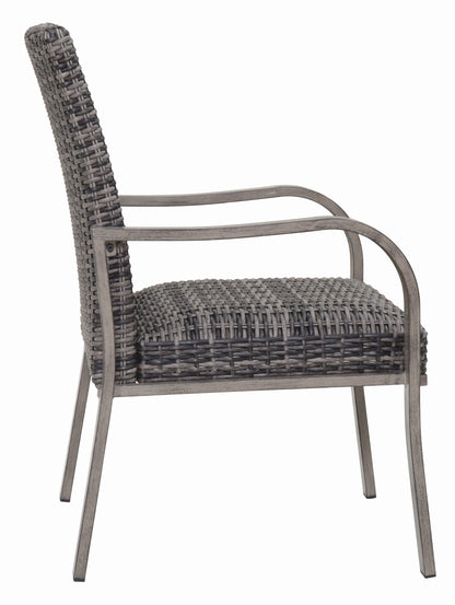 Brown White Outdoor Dining Chairs - 2 Piece Patio Set