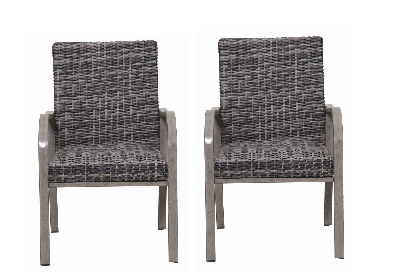 2PC Outdoor  Dining Chair, Hand -painted frame, water washed cotton  Seat for Garden, Backyard, Poolside