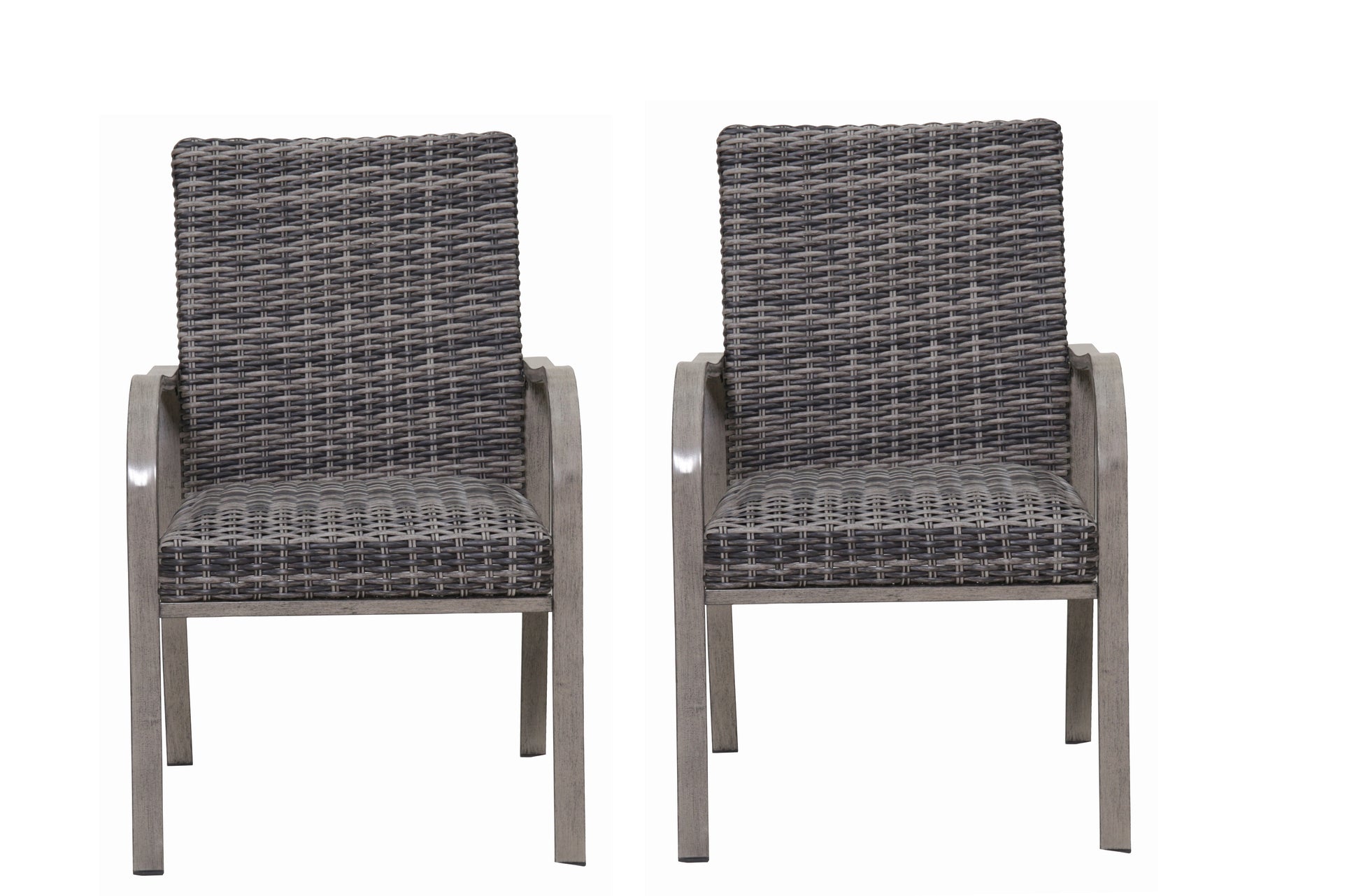 2PC Outdoor  Dining Chair, Hand -painted frame, water washed cotton  Seat for Garden, Backyard, Poolside