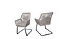 light Grey PE Rattan Outdoor Armchair with Spring Support, Set of 2 – All-Weather Patio Furniture with Cushion for Balcony, Garden, and Backyard