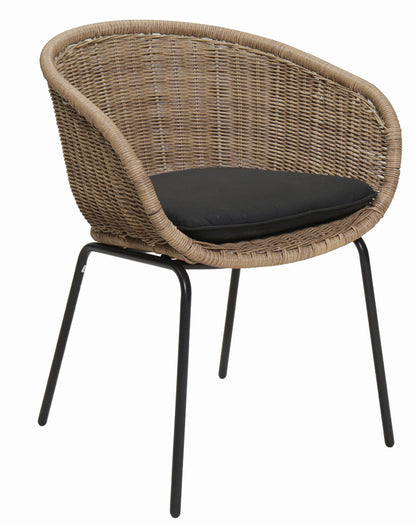 Yellow Steel Patio Bucket Chairs - Set of 2