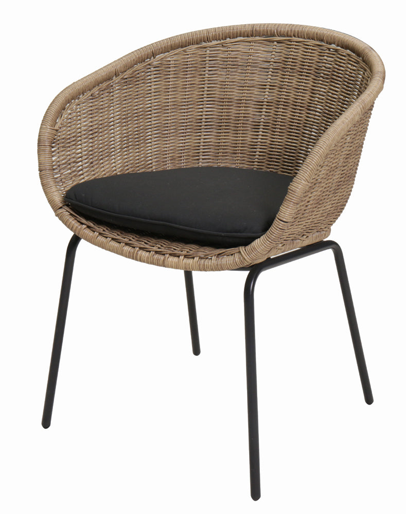 Yellow Steel Patio Bucket Chairs - Set of 2
