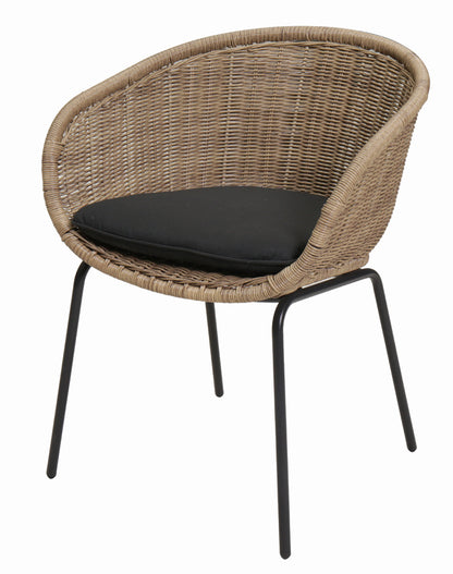 Yellow Steel Patio Bucket Chairs - Set of 2
